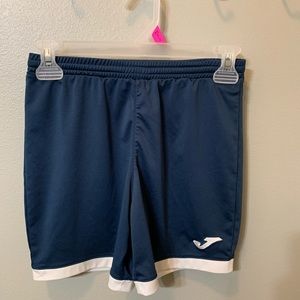 navy soccer shorts